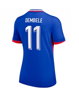 Francia Ousmane Dembele #11 Maglia Gara Casa Repliche Europei 2024 Donna